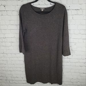 J. JILL | speckled tweed knit midi dress